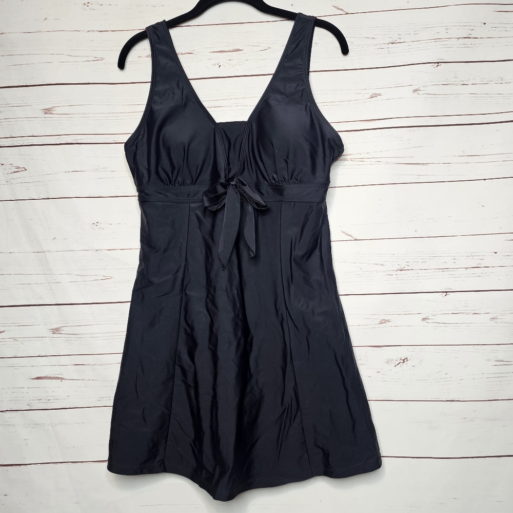 Wantdo One Piece Black Swim Dress